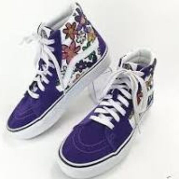 Vans Sk8-Hi Platform 2.0 (Glitter Daisies/Rainbow). Brand New. Kids Size: 4y - Picture 1 of 5